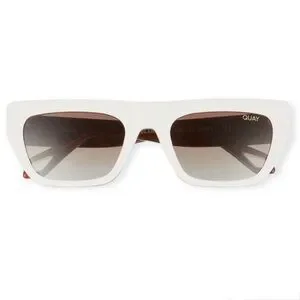 QUAY Dollar Sign Sunglasses Polarized White Tortoise Frame Brown Lens Unisex NWT QUAY Dollar Sign Sunglasses Polarized White | Mercari main image 4